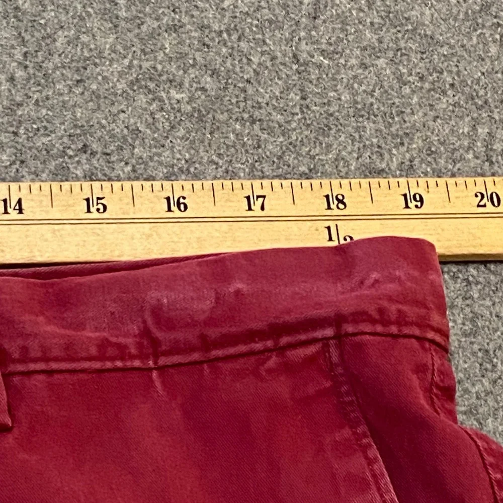 Banana Republic Aiden Short Men 36 Burgundy Red Slim Fit Chino Cotton 10